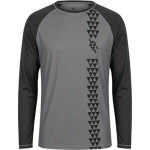 DaHui Mens XL Rash Guard Long Sleeve Grey Black UPF 50+ Swim Shirt NWT
